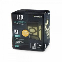 Compra APLIQUE SOLAR LED LUZ GUÍA KORPASS 1W 2 UNIDADES CÁLIDA al mejor precio