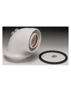 Compra Adaptador caldera coaxial horizontal aluminio diámetro 60/100 blanco KIT100D al mejor precio