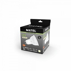 Compra BOMBILLA LED DICROICA MATEL ALUMINIO FUNDIDO GU10 10W FRÍA al mejor precio