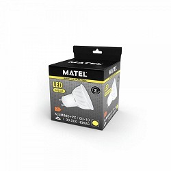 Compra BOMBILLA LED DICROICA MATEL ALUMINIO FUNDIDO GU10 8W CÁLIDA al mejor precio