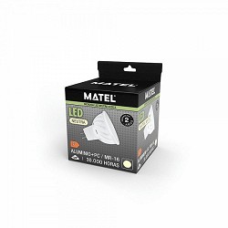 Compra BOMBILLA LED DICROICA MATEL ALUMINIO FUNDIDO MR16 8W NEUTRA al mejor precio