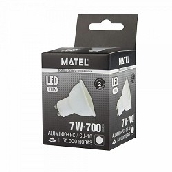 Compra BOMBILLA LED DICROICA MATEL GU10 7W FRÍA al mejor precio