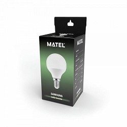 Compra BOMBILLA LED ESFÉRICA MATEL CHIP SAMSUNG E14 8W NEUTRA al mejor precio