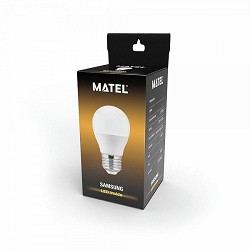 Compra BOMBILLA LED ESFÉRICA MATEL CHIP SAMSUNG E27 5W CÁLIDA al mejor precio