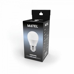 Compra BOMBILLA LED ESFÉRICA MATEL CHIP SAMSUNG E27 5W FRÍA al mejor precio