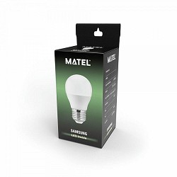 Compra BOMBILLA LED ESFÉRICA MATEL CHIP SAMSUNG E27 8W NEUTRA al mejor precio