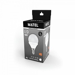 Compra BOMBILLA LED ESFÉRICA MATEL E14 6W FRÍA al mejor precio