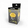 Compra BOMBILLA LED ESFÉRICA MATEL E27 1,5W AMARILLA al mejor precio