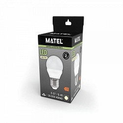 Compra BOMBILLA LED ESFÉRICA MATEL E27 5W NEUTRA al mejor precio