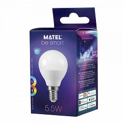 Compra BOMBILLA LED ESFÉRICA MATEL SMART WIFI E14 5,5W RGB+CCT al mejor precio