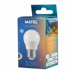 Compra BOMBILLA LED ESFÉRICA MATEL SMART WIFI E27 5,5W CCT al mejor precio