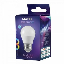 Compra BOMBILLA LED ESFÉRICA MATEL SMART WIFI E27 5,5W RGB+CCT al mejor precio