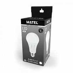 Compra BOMBILLA LED ESTÁNDAR MATEL E27 ALUMINIO 16W FRÍA al mejor precio