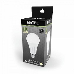 Compra BOMBILLA LED ESTÁNDAR MATEL E27 ALUMINIO 16W NEUTRA al mejor precio