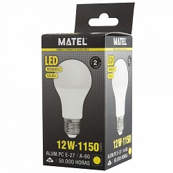 Compra BOMBILLA LED ESTÁNDAR MATEL REGULABLE E27 CÁLIDA 12W al mejor precio