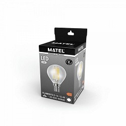 Compra BOMBILLA LED FILAMENTO ESFÉRICA MATEL E14 G45 6W FRÍA CLARA al mejor precio