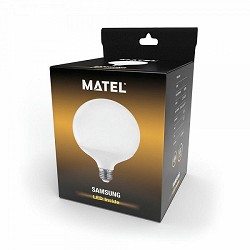 Compra BOMBILLA LED GLOBO MATEL CHIP SAMSUNG G120 E27 CÁLIDA 17W al mejor precio