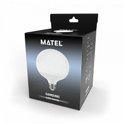 Compra BOMBILLA LED GLOBO MATEL CHIP SAMSUNG G120 E27 FRÍA 17W al mejor precio