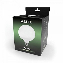Compra BOMBILLA LED GLOBO MATEL CHIP SAMSUNG G120 E27 NEUTRA 17W al mejor precio