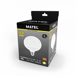 Compra BOMBILLA LED GLOBO MATEL E27 G80 12W CÁLIDA al mejor precio