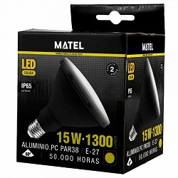 Compra BOMBILLA LED JARDÍN PAR38 IP65 MATEL E27 15W CÁLIDA al mejor precio