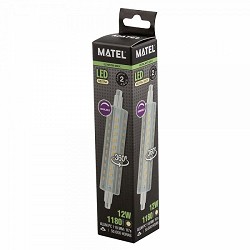 Compra BOMBILLA LED LINEAL MATEL 118MM 12W REGULABLE NEUTRA al mejor precio