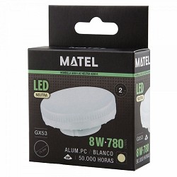 Compra BOMBILLA LED MATEL GX53 8W CÁLIDA al mejor precio