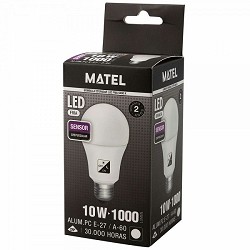 Compra BOMBILLA LED MATEL SENSOR CREPUSCULAR ESTÁNDAR E27 10W FRÍA al mejor precio