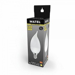 Compra BOMBILLA LED VELA FLAMA MATEL E14 5W CÁLIDA al mejor precio