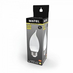 Compra BOMBILLA LED VELA FLAMA MATEL E27 5W CÁLIDA al mejor precio