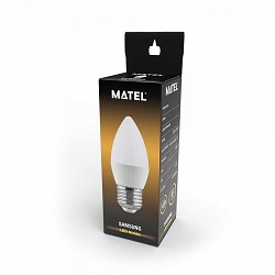 Compra BOMBILLA LED VELA MATEL CHIP SAMSUNG E27 8W CÁLIDA al mejor precio