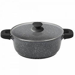 Compra CACEROLA ALUMINIO FUNDIDO BLACK ALTA PIEDRA 24CM al mejor precio