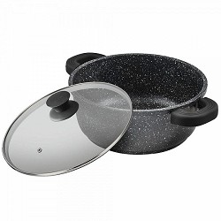 Compra CACEROLA ALUMINIO FUNDIDO BLACK ALTA PIEDRA 24CM al mejor precio