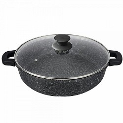 Compra CACEROLA ALUMINIO FUNDIDO BLACK BAJA PIEDRA 28CM al mejor precio