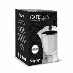 Compra CAFETERA ALUMINIO INDUCCIÓN SUPREME 12 TAZAS GRIS al mejor precio