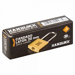 Compra CANDADO LATÓN HANDLOCK ARCO LARGO 20MM al mejor precio