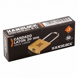 Compra CANDADO LATÓN HANDLOCK ARCO LARGO 30MM al mejor precio