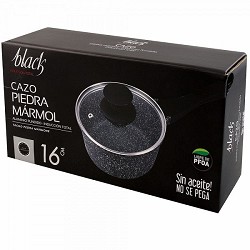 Compra CAZO ALUMINIO FUNDIDO BLACK PIEDRA 16CM al mejor precio