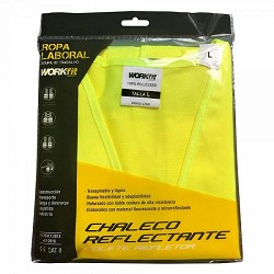 Compra CHALECO REFLECTANTE AMARILLO WORKFIT TALLA 3XL al mejor precio