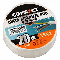 Compra CINTA AISLANTE PVC COMPACT BLANCA 25MM x 20M al mejor precio