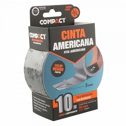 Compra CINTA AMERICANA COMPACT NEGRA 50MM x 10M al mejor precio