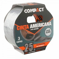 Compra CINTA AMERICANA COMPACT PLATA 50MM x 25M al mejor precio