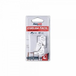 Compra CUELGA FÁCIL HANSTIK BLANCO 3 PUNTAS BLÍSTER 4U al mejor precio