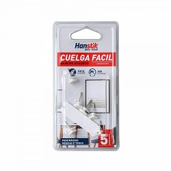 Compra CUELGA FÁCIL HANSTIK GRANDE BLANCO BLÍSTER 5U al mejor precio