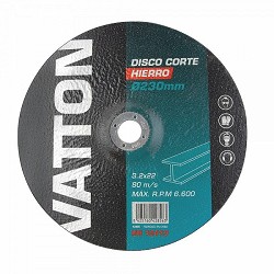 Compra DISCO CORTAR HIERRO VATTON 230x3.2x22 MM al mejor precio