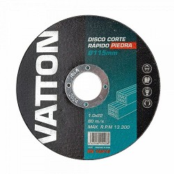 Compra DISCO CORTE RÁPIDO PIEDRA VATTON 115x1.0x22 MM al mejor precio