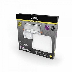 Compra DOWNLIGHT LED CUADRADO AJUSTABLE BLANCO MATEL 20W CÁLIDA al mejor precio