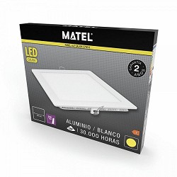 Compra DOWNLIGHT LED CUADRADO BLANCO MATEL 12W CÁLIDA al mejor precio