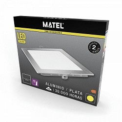 Compra DOWNLIGHT LED CUADRADO PLATA MATEL 6W CÁLIDA al mejor precio