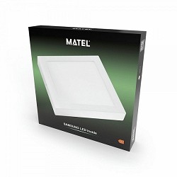 Compra DOWNLIGHT LED MATEL CUADRADO BLANCO SUPERFICIE 18W CHIP SAMSUNG LUZ NEUTRA al mejor precio